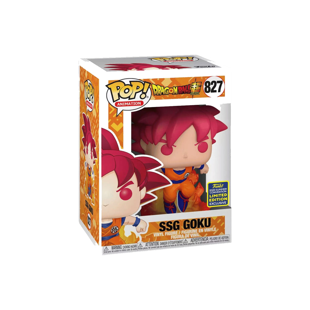 Funko Pop Dragon Ball Super Saiyan God Goku (2020 Summer Convention Exclusive) #827 (Exclusive Collection)