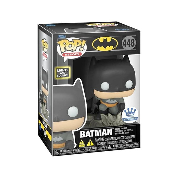 Funko Pop! DC Heroes Batman with Lights & Sounds Exclusive Collectibles Vinyl Figure #448