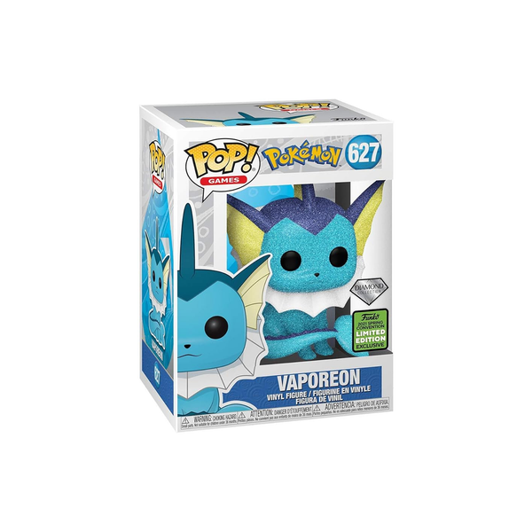 Pokemon Vaporeon 2021 Spring Convention Limited Edition Diamond Glitter Funko POP! Vinyl #627 (Exclusive Collection)