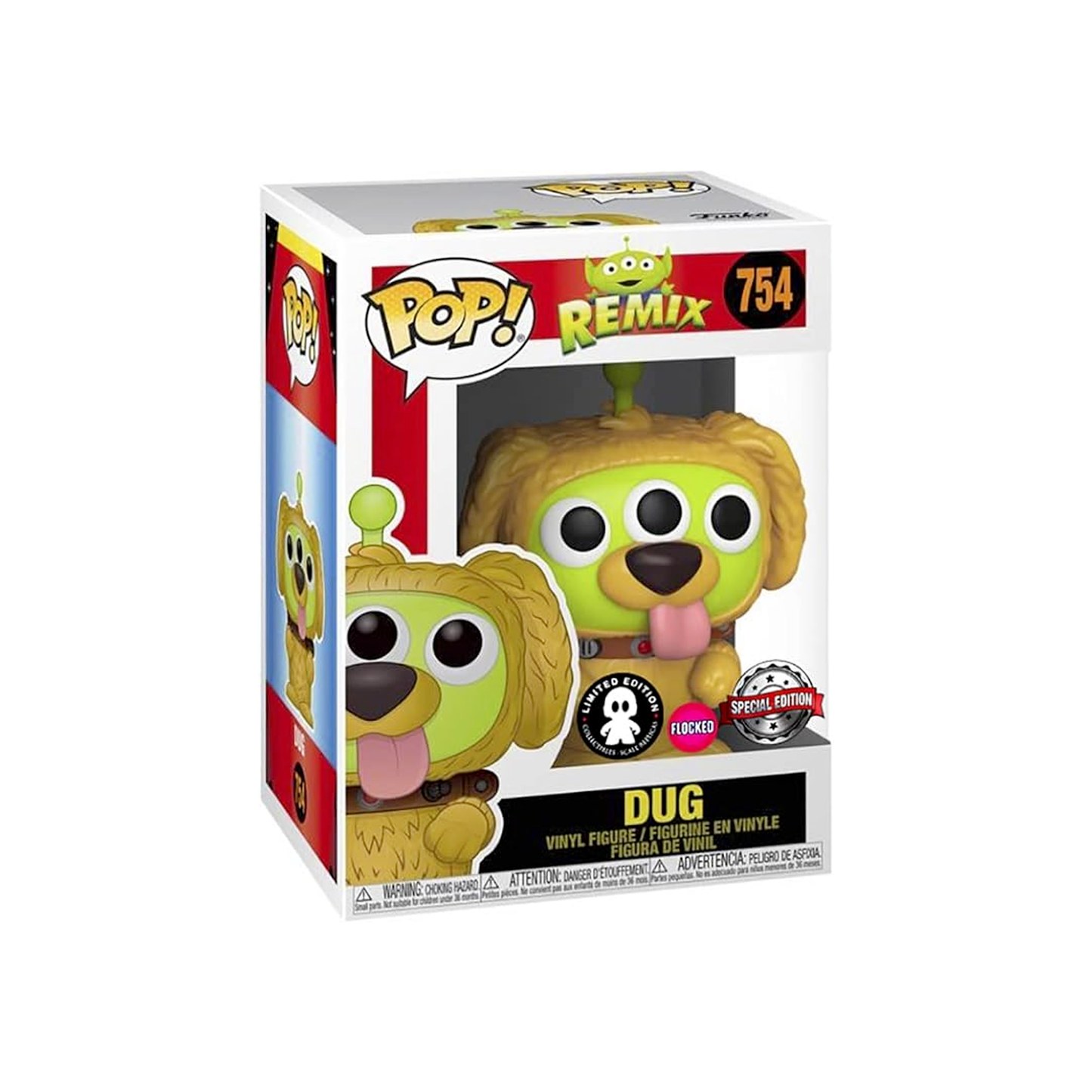 Funko Pop! Dug Flocked Alien Remix Pixar Figure #754