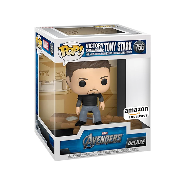 Funko POP! Deluxe Marvel: Avengers Victory Shawarma Series - Tony Stark (Iron Man), Amazon Exclusive, Figure 2 of 6 # 756