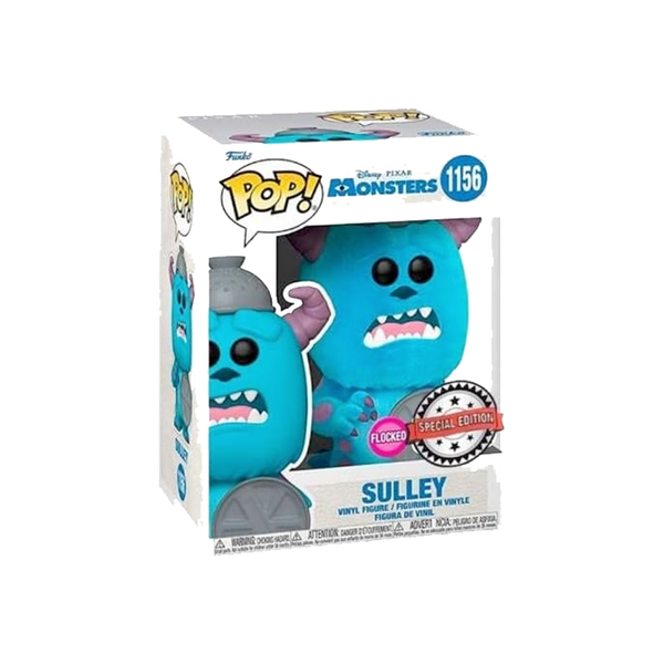 Funko Pop! Disney: Monsters Inc 20th - Sulley + Lid, Amazon Exclusive (Flocked) Action Figure #1156