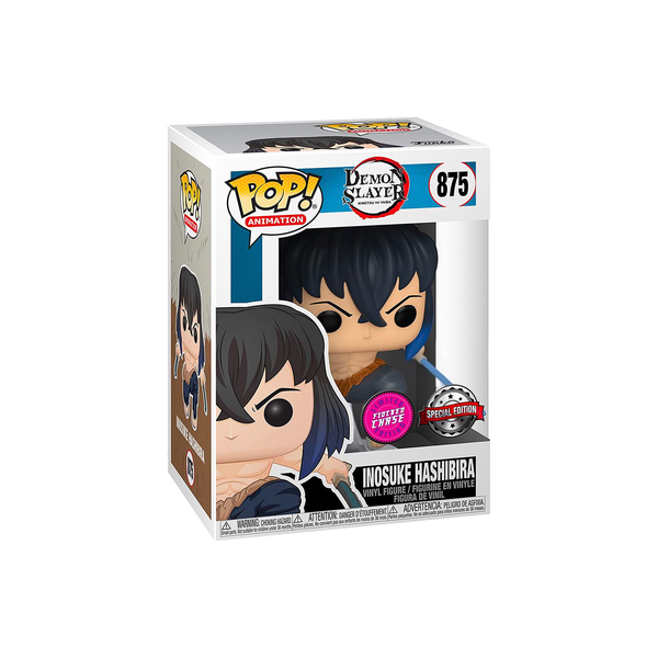 Funko POP! Inosuke Hashibira Flocked CHASE from Demon Slayer Special Edition #875 (Exclusive Collection)