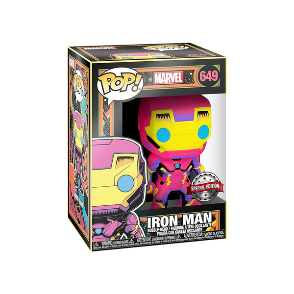 Marvel Black Light Iron Man Multicolour Avengers Action Figure Funko Pop!