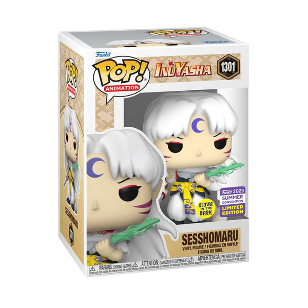 Funko Pop Animation Inuyasha Glow in The Dark Sesshomaru SDCC 2023 Summer Convention Exclusive