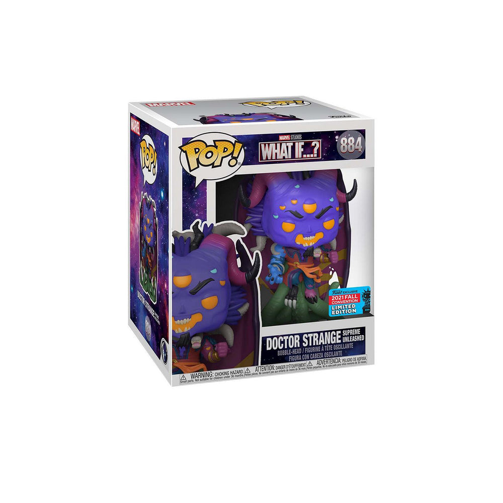 Funko Pop! Marvel: What If...? Doctor Strange Supreme Unleashed Vinyl Bobblehead 2021 Emerald City Comic Con Festival of Fun Exclusive Vinyl Action Figure #884