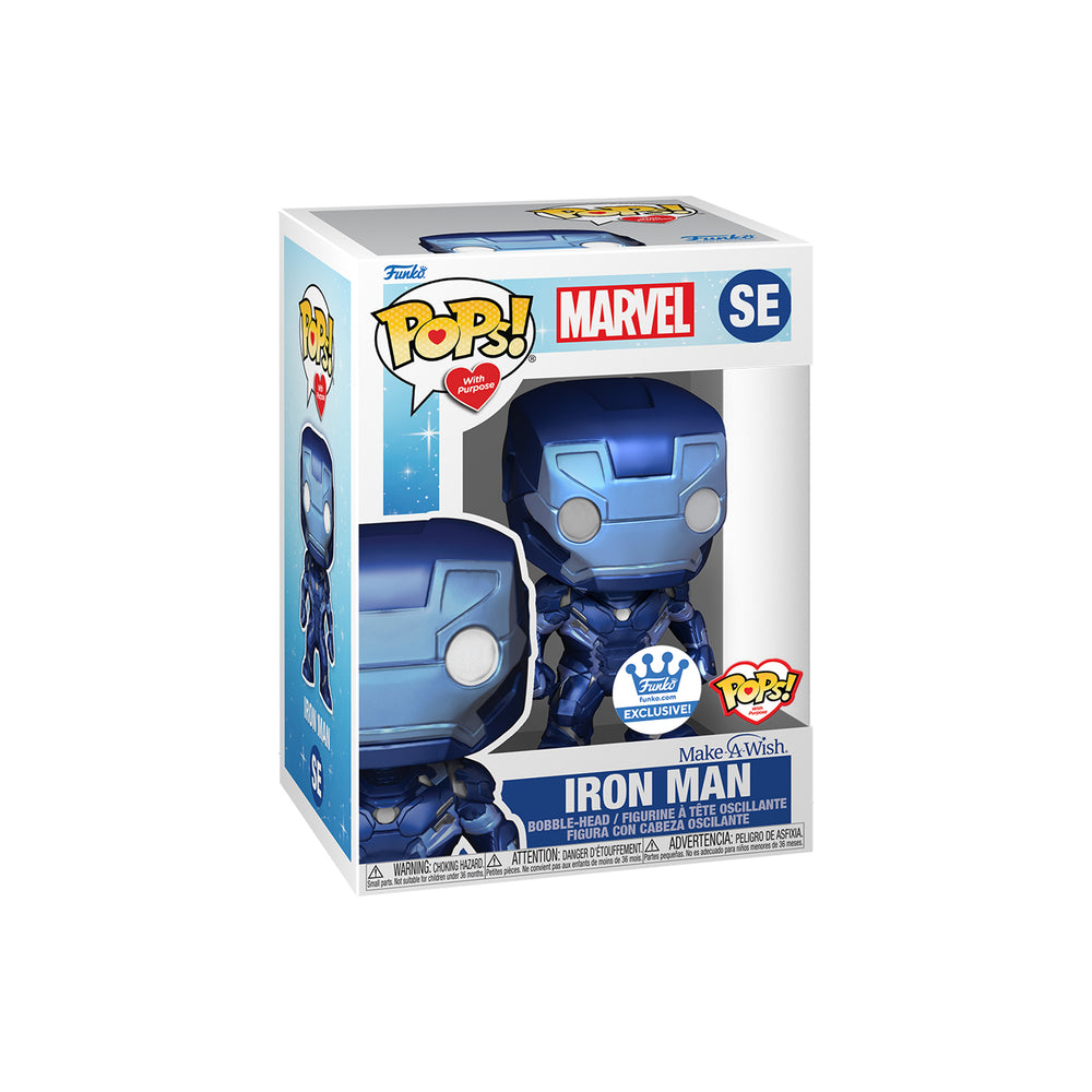 Funko Pop! Marvel: Make-A-Wish - Iron Man (Metallic) Action Figure #SE
