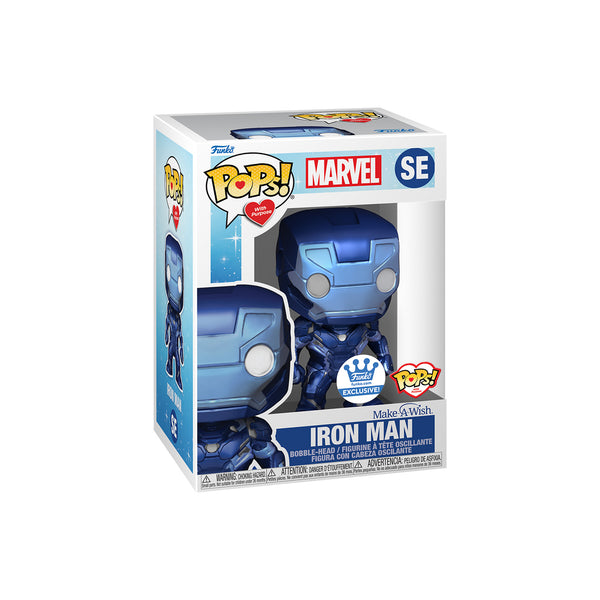 Funko Pop! Marvel: Make-A-Wish - Iron Man (Metallic) Action Figure #SE