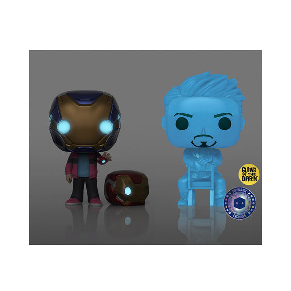 PIAB EXC Marvel Morgan & Hologram Tony Stark with Helmet EXC Pack of 2 Funko Pop