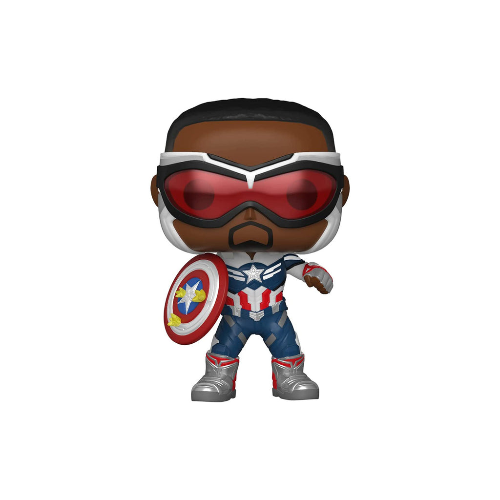Marvel: Falcon and The Winter Soldier - Captain America (Sam Wilson) with  Shield, Amazon Exclusive Action Figure Funko Pop!