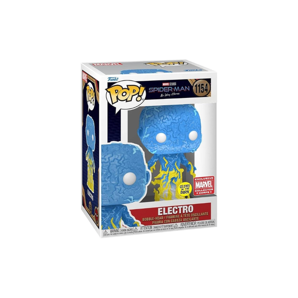 Funko POP! Marvel Spider-Man No Way Home #1154 Electro (Glows In The Dark) - Marvel Collector Corps Exclusive