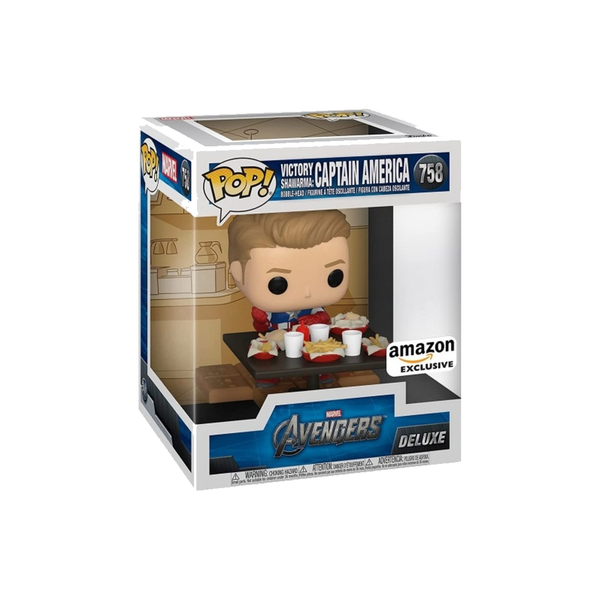 Funko Pop! Deluxe Marvel: Avengers Victory Shawarma Series - Captain America, Amazon Exclusive, Figure 4 of 6 #758