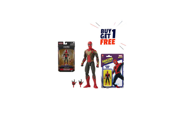 Spider-Man Marvel Legends Series Integrated Suit 6-inch Collectible Action Figure Toy, 2 Accessories   [Buy 1 Get 1 Free]