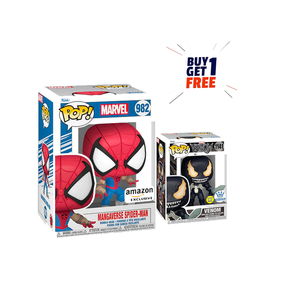 Funko Pop! Marvel: Year of The Spider - Mangaverse Spider-Man, Amazon Exclusive Action Figure # 982 [Buy One Get One Free ]