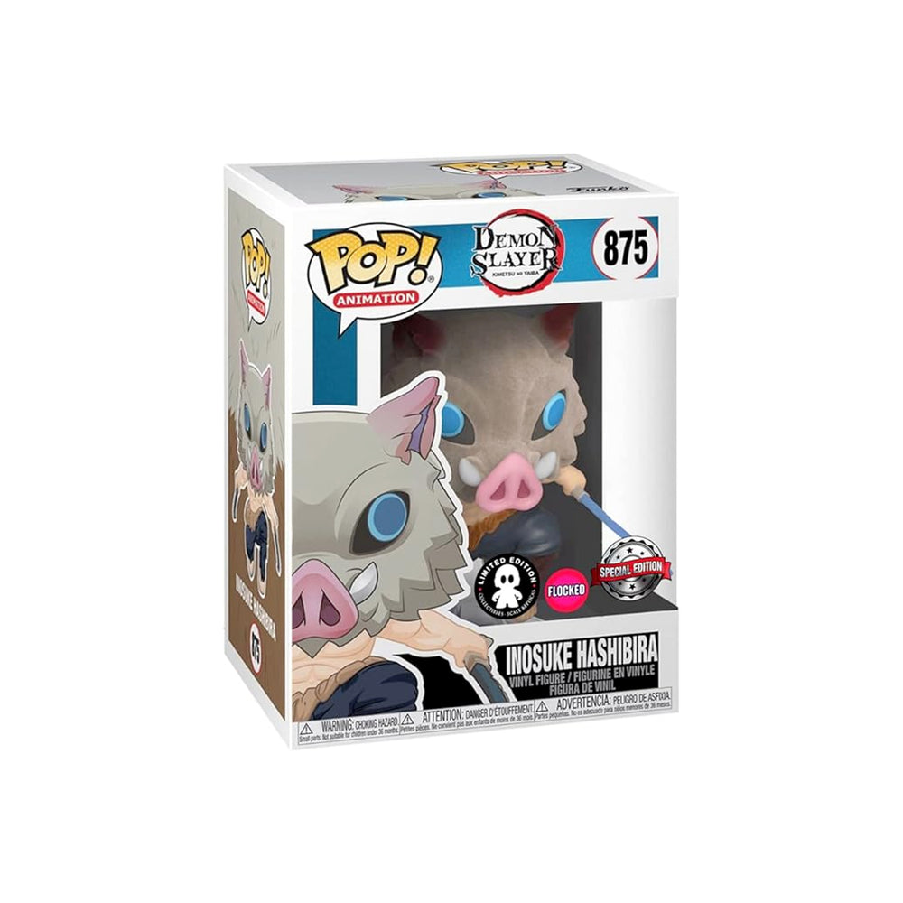 Funko Pop Animation: Demon Slayer - Inosuke Exclusive (Flocked) #875