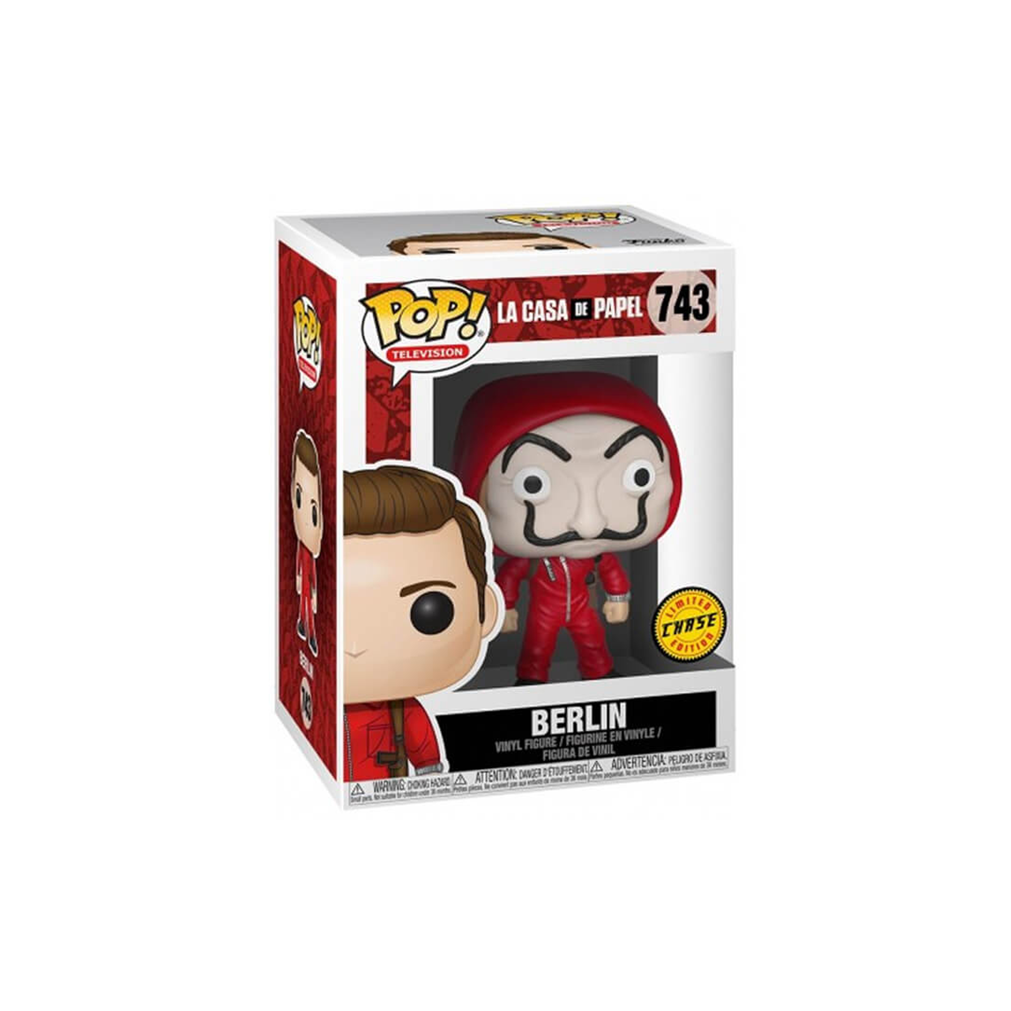 Funko Berlin (Chase Edition): La Casa De Papel x POP! TV Vinyl Figure & 1 Pop! Compatible PET Plastic Protector Set [#743 / 34498 - B Funko Berlin (Chase Edition): La Casa De Papel x POP! TV Vinyl Figure & 1 Pop! Compatible PET Plastic Protector Set [#743 / 34498 - B