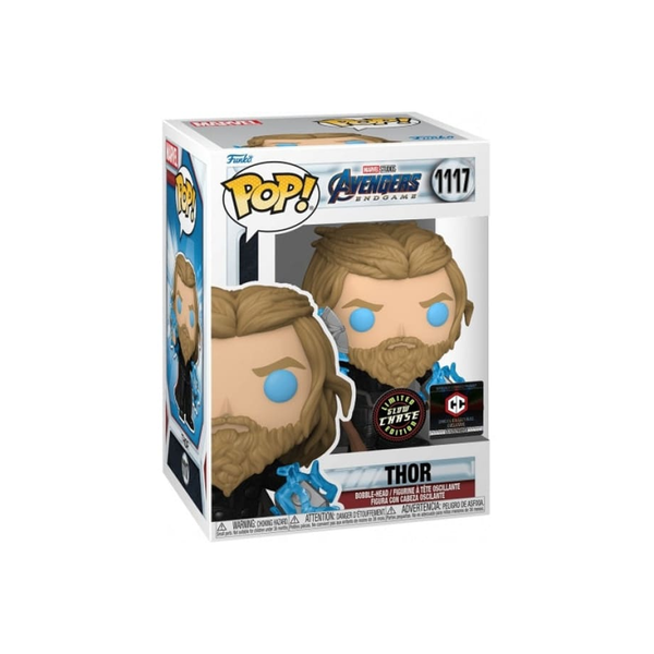 Funko Pop! Avengers Endgame Thor with Thunder Glows in the Dark Chalice Exclusive Chase Figure #1117