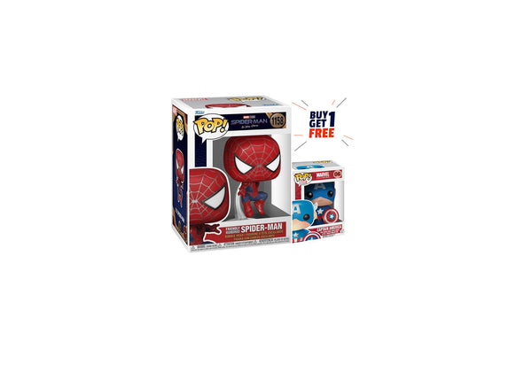 Spider-Man: No Way Home Friendly Neigborhood Spider-Man Leaping Pop! Vinyl Figure [Buy 1 Get 1 Free]