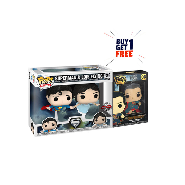 DC - Superman and Lois Flying 2-Pack Vinyl Figure Special Edition Exclusive Action Figure Funko Pop! [Buy 1 Get 1 Free]