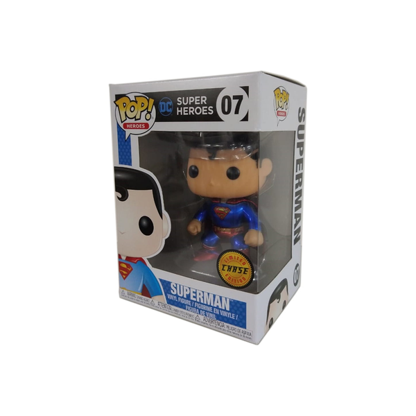 Funko DC Universe POP! Heroes Superman Chase Figure Vinyl Figure #07 [Metllic Version]