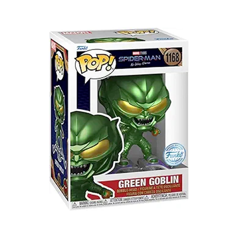 Funko Pop! Spider-Man: No Way Home Green Goblin (Metallic) Vinyl Bobble-Head - BoxLunch Exclusive #1168