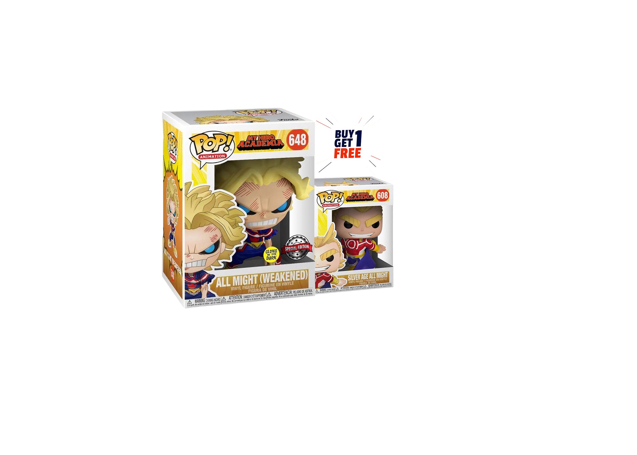 All Might Weakened My Hero Academia Glow in the Dark Action Figure