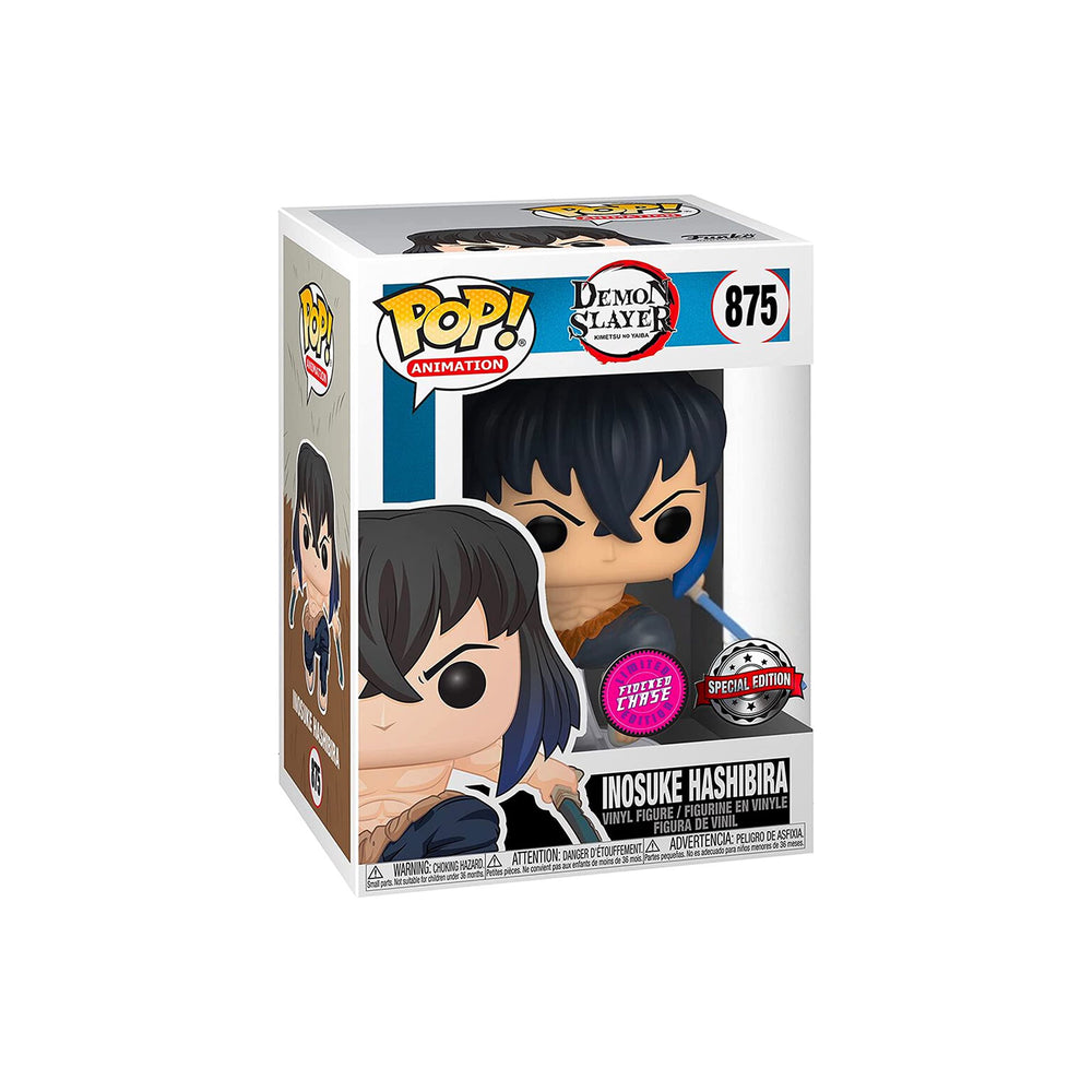 Funko POP! Inosuke Hashibira Flocked CHASE from Demon Slayer Special Edition #875 (Exclusive Collection)