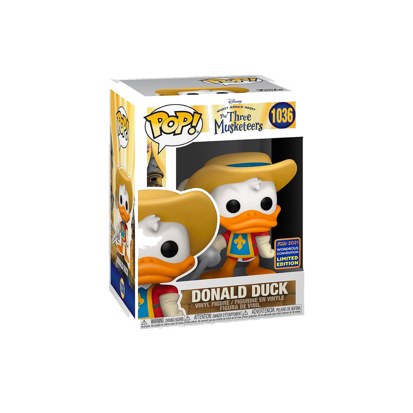 Disney The Three Musketeers Donald Duck Funko Wondrous Convention Edition Action Figure Funko Pop!