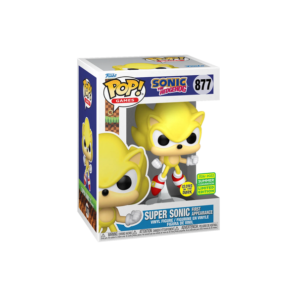 Funko POP! Games: Sonic The Hedgehog - Super Sonic First Appearance (Summer Convention 2022 Glow in The Dark Exclusive) #877