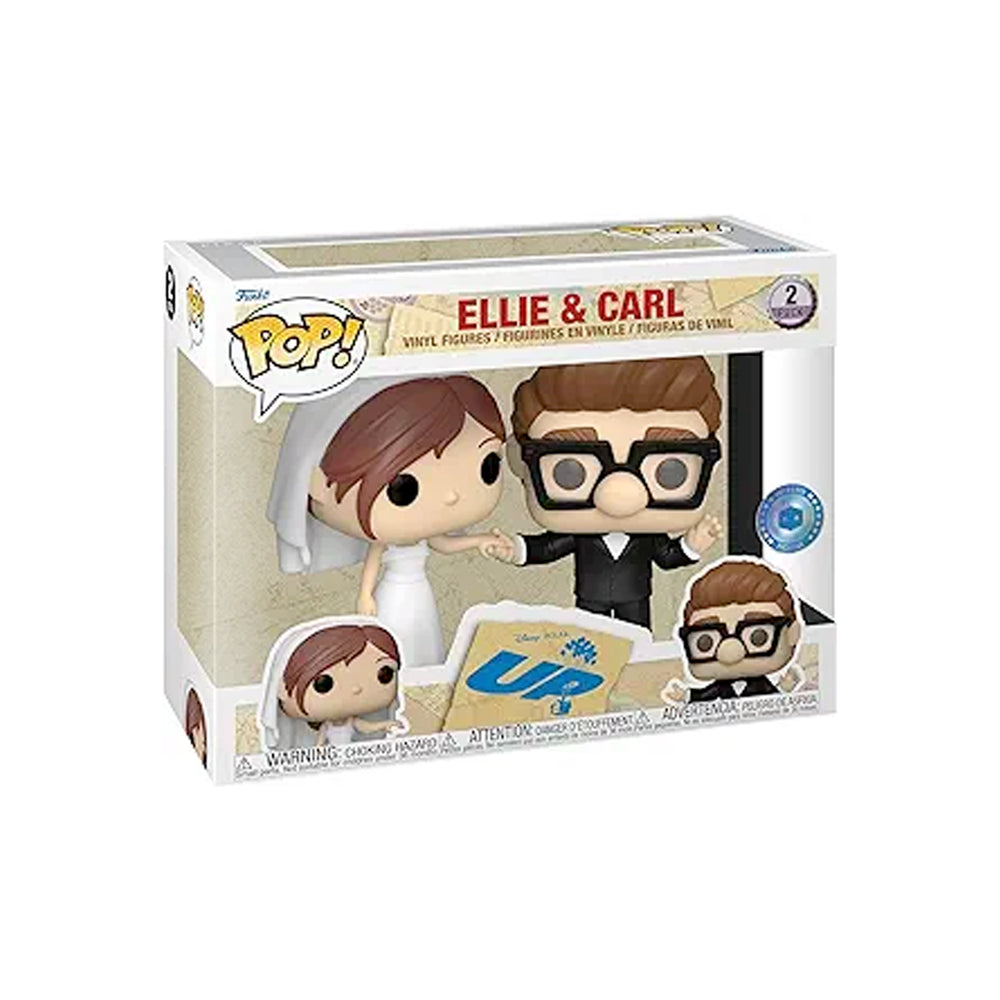 Up Carl and Ellie Wedding Exclusive 2 Pack Figure Bundle Action Figure Funko Pop! [Damaged Box 7/10 ]