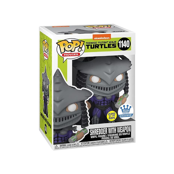 Funko POP! Movies Teenage Mutant Ninja Turtles Glow-in-The-Dark Shredder with Weapon, Funko Exclusive #1140