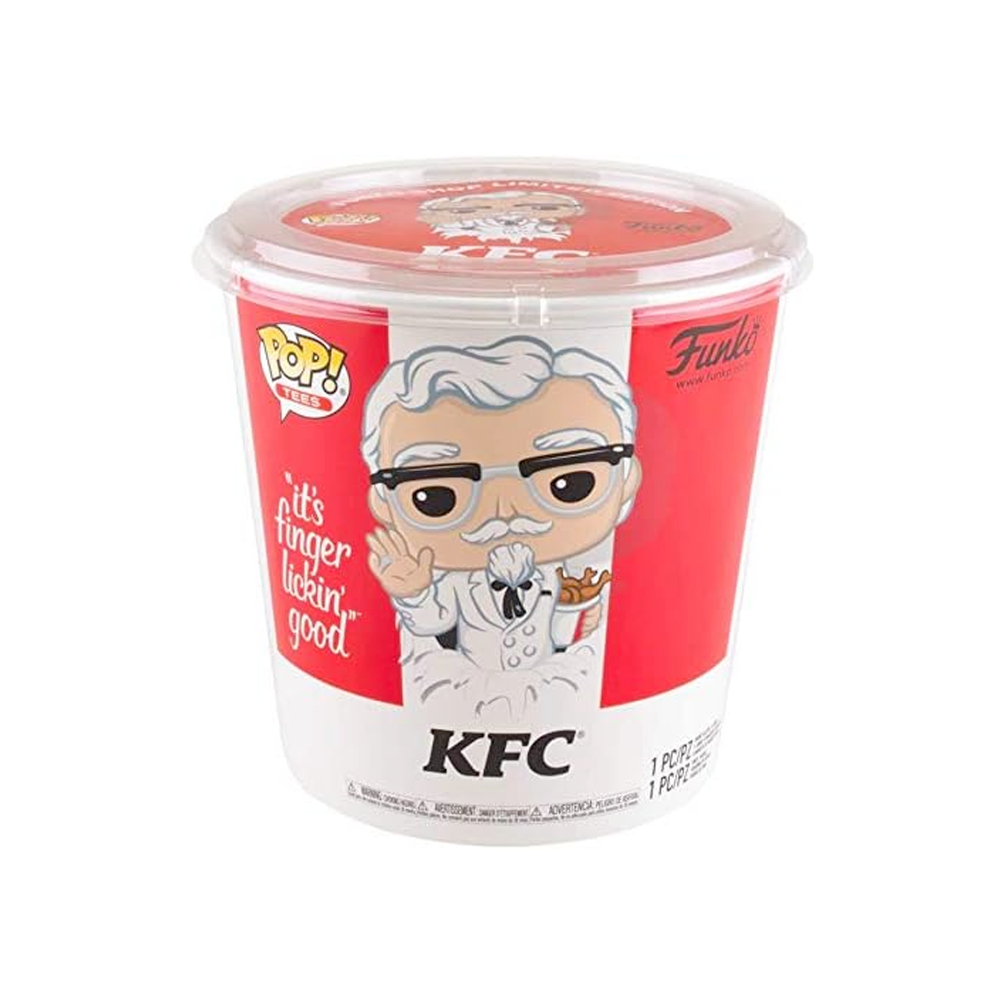 Funko POP! Icons: KFC Gold Colonel Sanders (Gold) Vinyl Figure & Tee Shirt [Size 2X-Large] with KFC Bucket