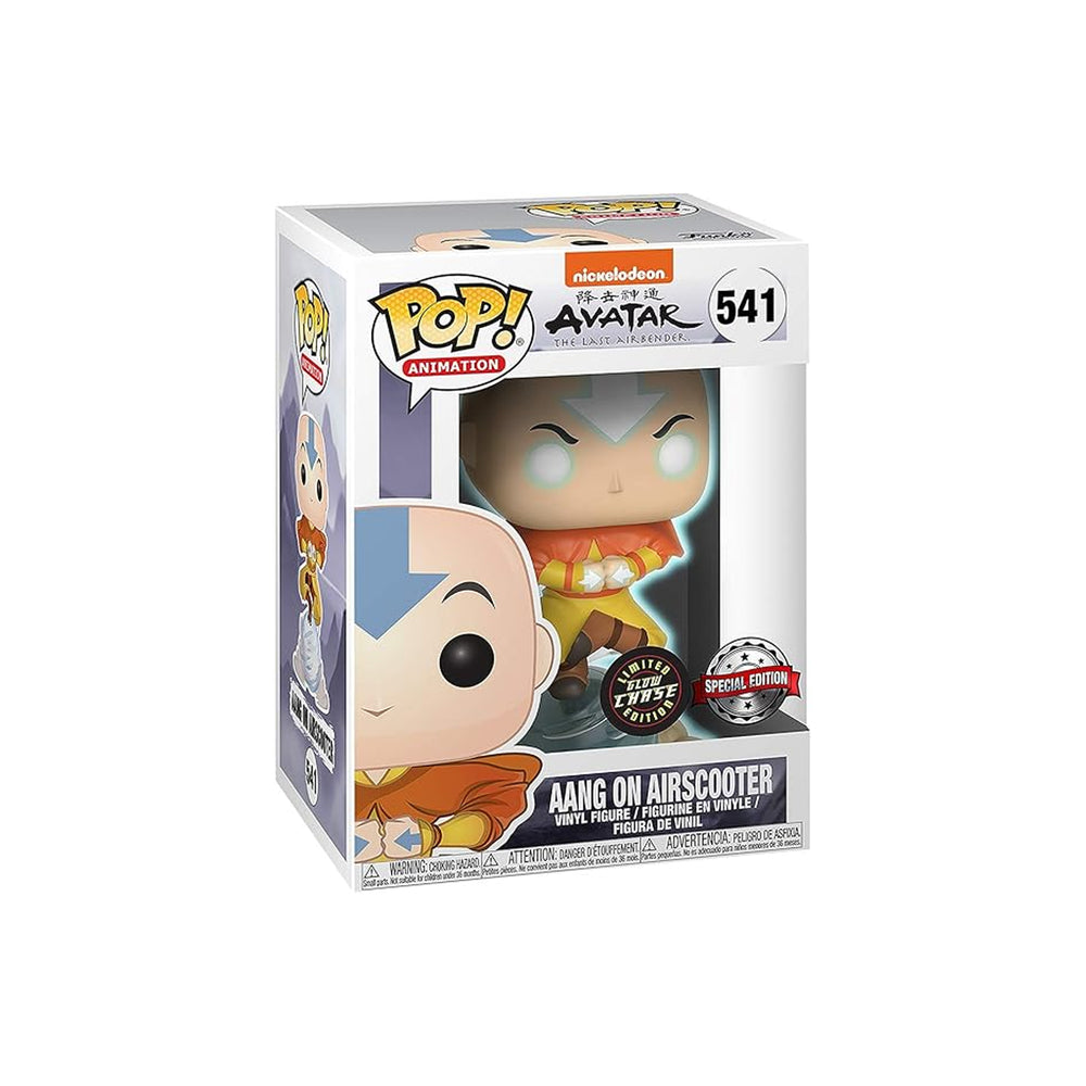 Funko Pop! Avatar The Last Airbender Aang on Airscooter Glow in The Dark GITD Chase Special Edition Sticker Figure (Exclusive Collection)
