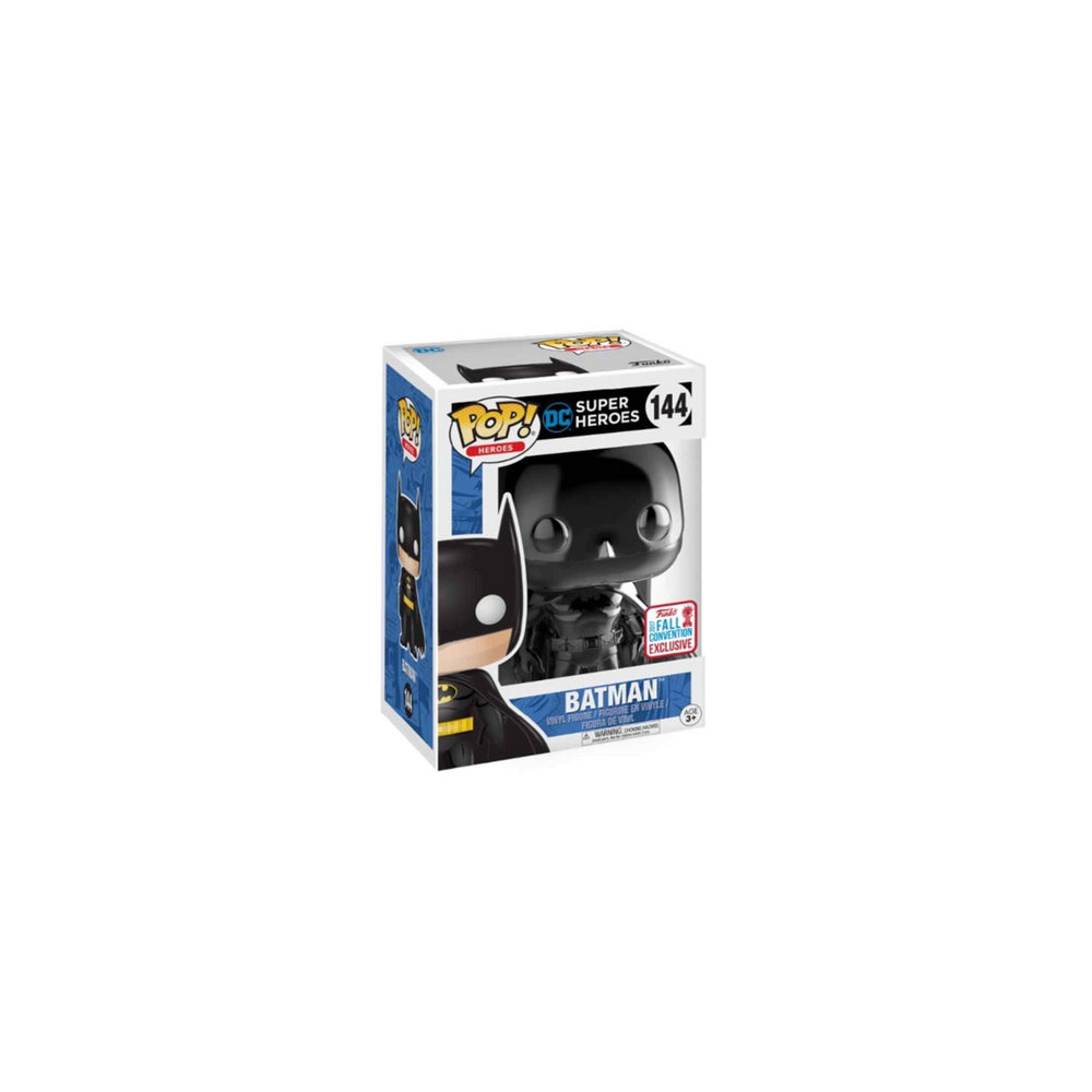 Funko Pop! Heroes: DC Super Heroes - Batman (Black Chrome) #144 - Funko 2017 Fall Convention Exclusive