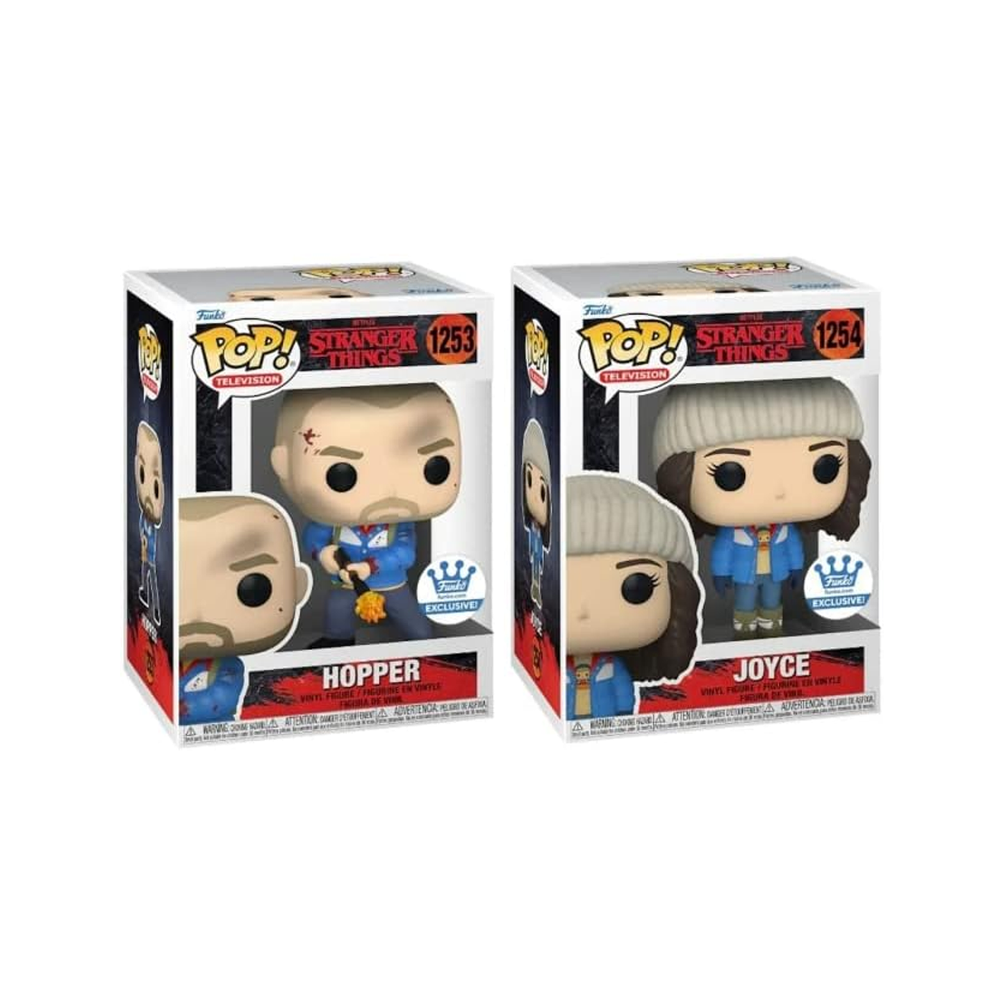 Funko Pop! Television: Stranger Things - Hopper and Joyce 2-Pack with Soft Protector Shop Exclusive (Exclusive Collection)