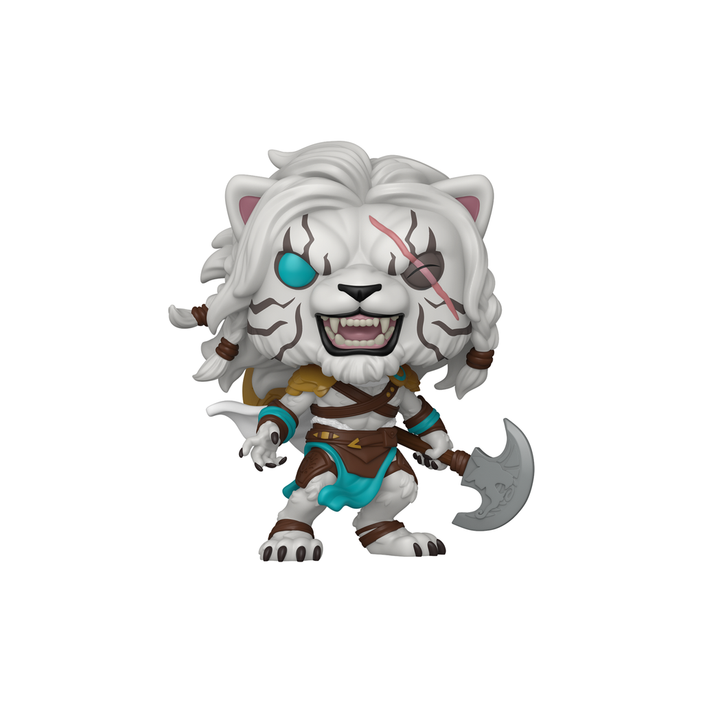 Funko Pop! Ajani #1326 from Magic: The Gathering, a white-maned lion warrior holding an axe – DrCollectible