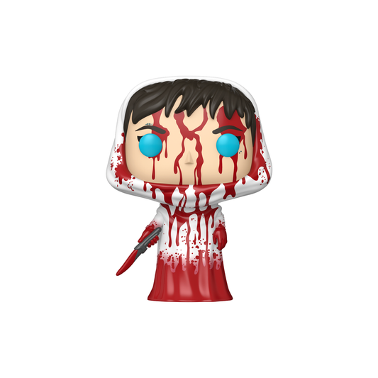 Funko Pop! Alia Atreides (Bloody) #2154 from Dune, a figure in a white hooded robe splattered with blood, with blue eyes and a knife – DrCollectible