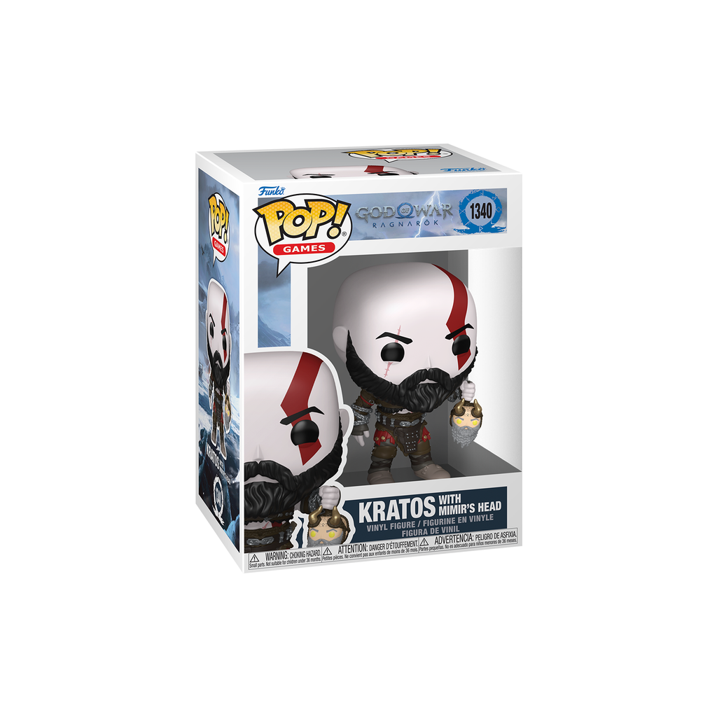 Funko Pop! Kratos with Mimir's Head #1340 in window display box – DrCollectible