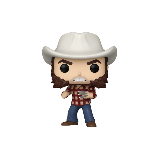 Funko Pop! Logan (Wolverine) #1396 in a cowboy hat and plaid shirt with claws out – DrCollectible