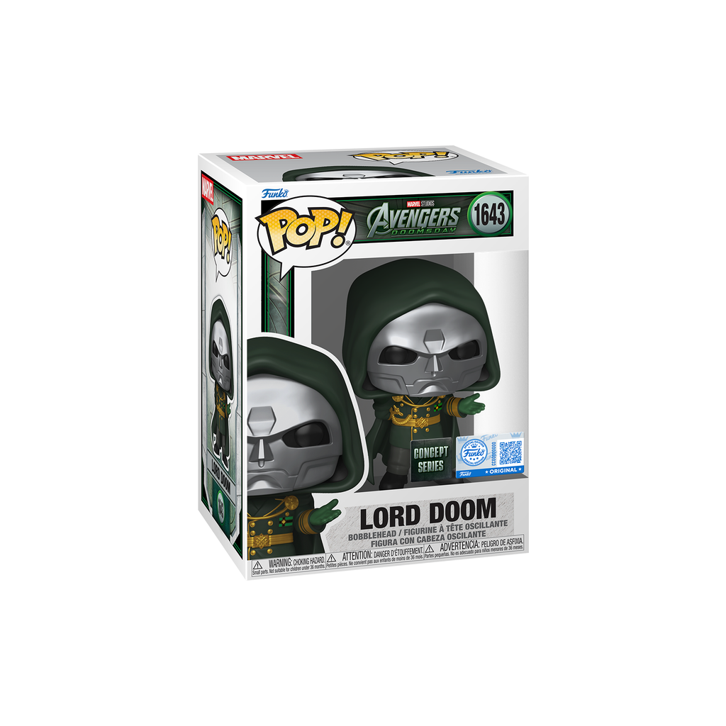 Funko Pop! Lord Doom #1643 Concept Series window box with exclusive sticker – DrCollectible