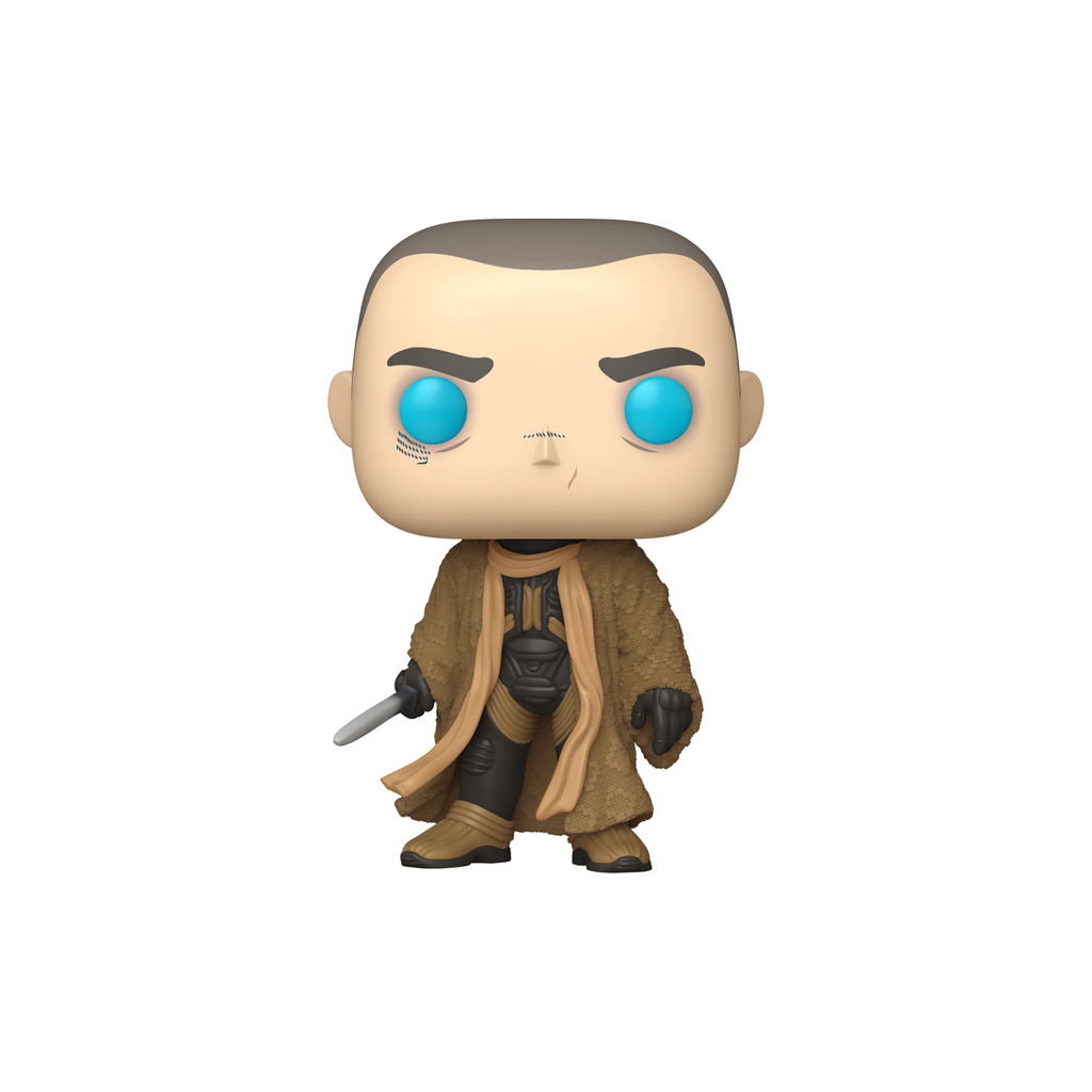 Funko Pop! Paul Atreides #2152 from Dune with blue eyes, brown robe and silver blade – DrCollectible
