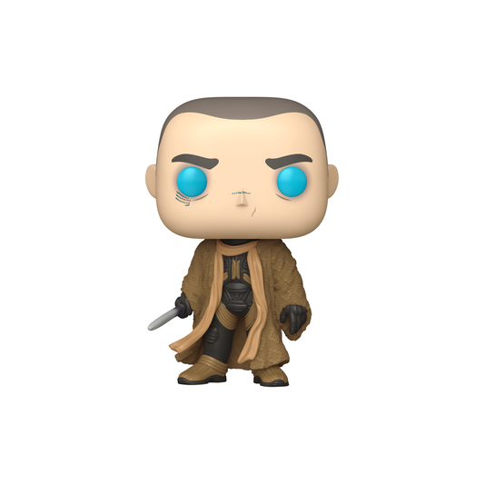Funko Pop! Paul Atreides #2152 from Dune with blue eyes, brown robe and silver blade – DrCollectible