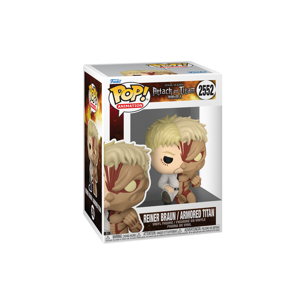 Funko Pop! Reiner Braun / Armored Titan #2552 in window display box – DrCollectible