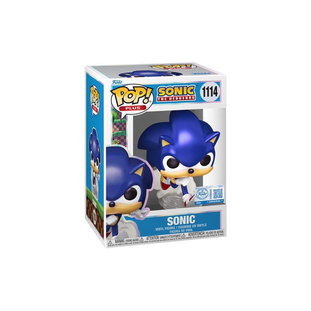 Funko Pop! Plus Sonic (Pearlescent) #1114 retailer exclusive in window display box – DrCollectible