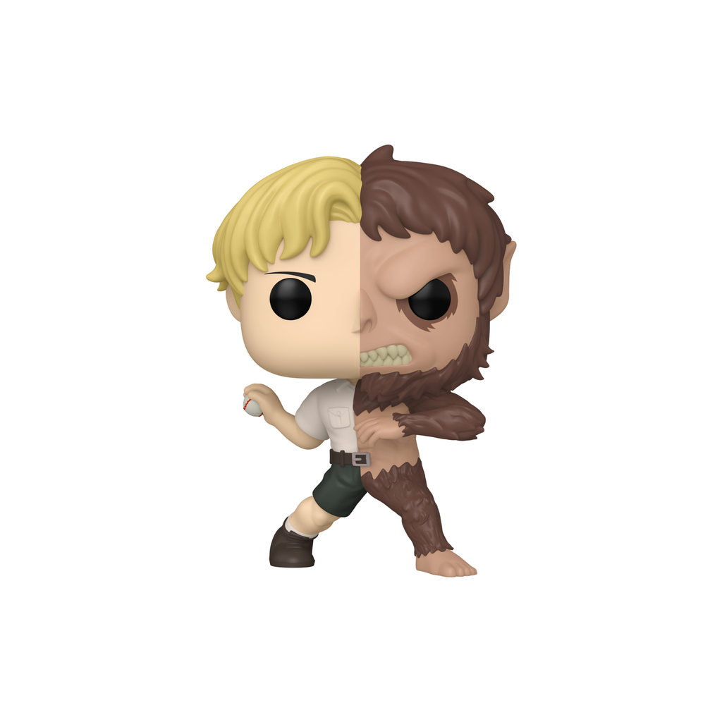 Funko Pop! Zeke Jaeger / Beast Titan #2553 from Attack on Titan, half human and half furry Titan, holding a ball – DrCollectible