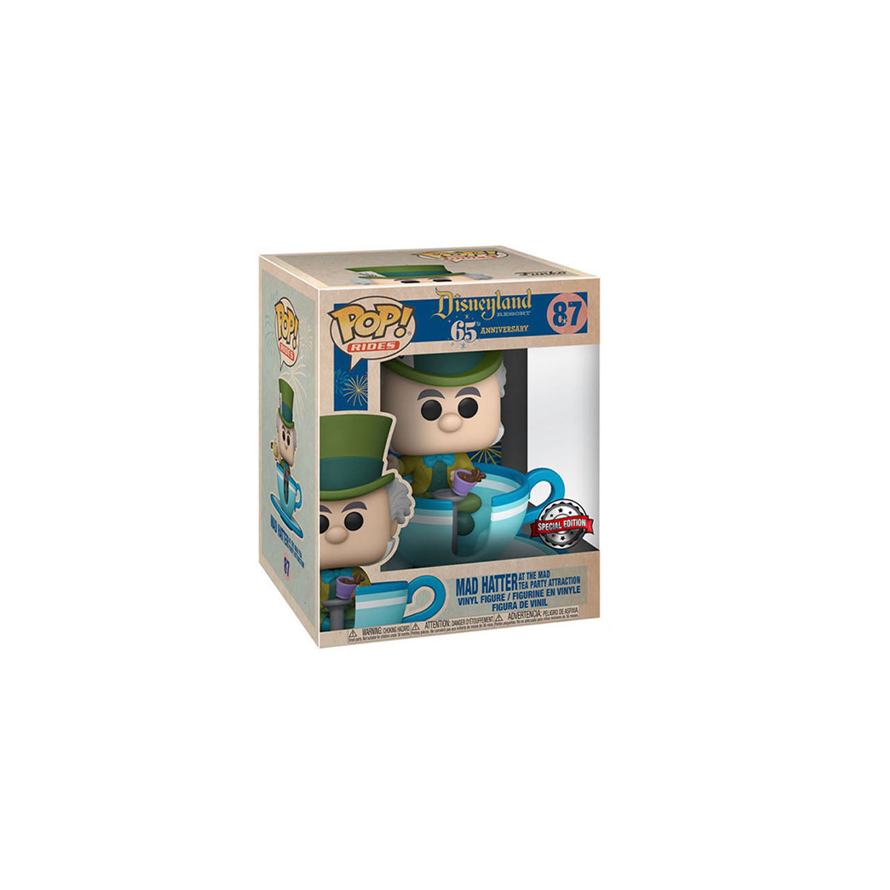 Funko Pop Mad Hatter Teacup Disneyland 65th Anniversary  Action Figure #87
