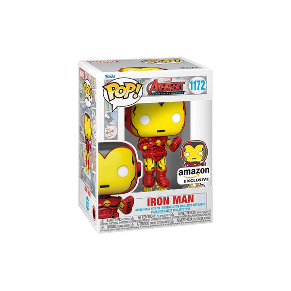 Funko Pop! & Pin: The Avengers: Earth's Mightiest Heroes - 60th Anniversary, Iron Man, Amazon Exclusive