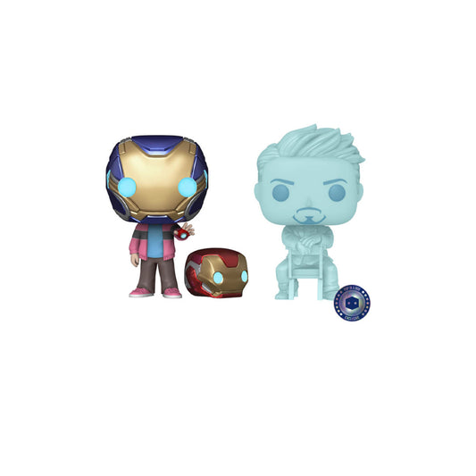 PIAB EXC Marvel Morgan & Hologram Tony Stark with Helmet EXC  Pack of 2 Funko Pop