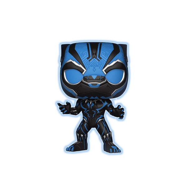 Funko Black Panther [Glow-in-Dark] (Walmart Exclusive) POP! Marvel x Black Panther Vinyl Figure + 1 Official Marvel Trading Card Bundle [#273]