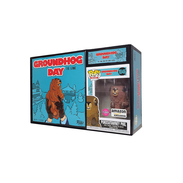 Funko Games: Groundhog Day - The Game, with Flocked Punxsutawney Phil Pop! Figure, Amazon Exclusive Game and Pop!